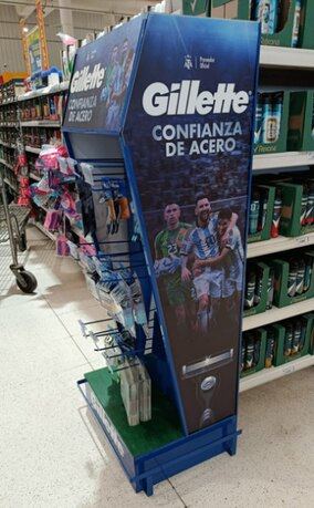 Exhibidor Gillette Confianza de acero