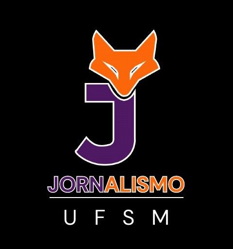 Marca de Jornalismo UFSM sobre fondo negro